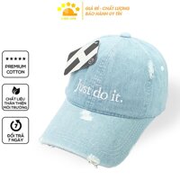 Mũ Lưỡi Trai Nón Lưỡi Trai Nón Kết Nam Nữ Jeans Just Do It Vải Denim - Xanh