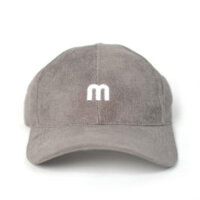 Mũ lưỡi trai - nón Ulzzang vải kết nhung thêu chữ M unisex nam nữ chống nắng phong cách thời trang, cá tính - Xám