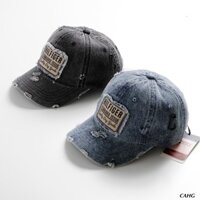 Mũ lưỡi trai rách chất bò , nón jean wash phong cách bụi bặm cực chất