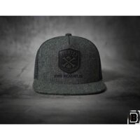 Mũ Lưới Trai Snapback Lôg Su Đúc Xám Phối Lưới Cao Cấp