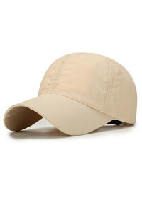 Mũ lưỡi trai thể thao  Nón kết vải gió khóa nhựa nhiều màu cá tính, năng động - Kem