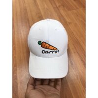 Mũ lưỡi trai thêu Carot nhiều màu tiện lợi - Trắng