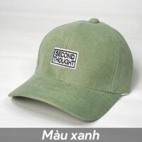Mũ lưỡi trai thêu chữ SECOND THOUGHT nhiều màu- Nón kết nam nữ - Xanh mint
