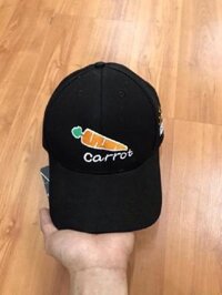 mũ lưỡi trai thêu củ cà rốt to - ĐEN - FREESIZE