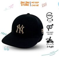 Mũ lưỡi trai thời trang trẻ em nón kết snapback NY đen logo vàng cho bé siêu hot bán chạy nhất 2024 giá rẻ sập sàn