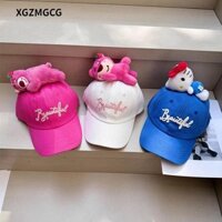 Mũ lưỡi trai XGZMGCG, Mũ bóng chày Lotso Hello Kitty, Mũ chống nắng búp bê sang trọng có thể điều chỉnh mùa hè