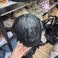 Mũ mỏ vịt,mũ ếch da xịn,nón berret chất da cao cấp dành cho nam và nữ có khóa điều chỉnh