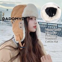 Mũ mùa đông DADOMYD, Mũ Bomber chống gió sang trọng, Mũ lông Ushanka dày ngoài trời ấm áp dành cho nam nữ