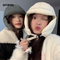 Mũ mùa đông DITIPOO, Mũ Bomber chống gió ấm áp, Mũ lông thú dày Eiderdown Ushanka dành cho nam nữ