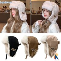 Mũ mùa đông LEETERUN, Mũ Bomber chống gió ấm áp, Mũ lông Ushanka dày ngoài trời dành cho nam nữ