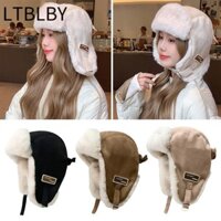 Mũ Mùa Đông LTBLBY, Mũ Ném Bom Sang Trọng Ấm Áp, Ngoài Trời Mũ Lông Ushanka Dày Chống Gió Cho Nam Nữ