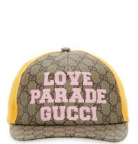 Mũ Nam Gucci Love Parade Gucci Fabric Baseball 'Brown'