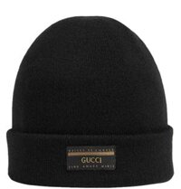 Mũ Nam Gucci Wool Hat With Gucci Label 'Black'