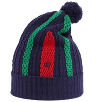 Mũ Nam Gucci Wool Knit Hat With Pom Pom 'Blue'