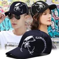 Mũ Nam mùa xuân hè Mũ lưỡi trai thêu đầu lâu Mũ lưỡi trai thể thao ngoài trời cặp đôi nam nữ Mũ chống nắng