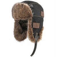 Mũ Ném Bom Mới Dày Ấm Áp Nam Nữ Nga Lông Mũ Nam Chống Gió Da PU Trượt Tuyết Bẫy Earflap Mũ Mùa Đông Ushanka