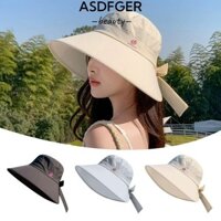 Mũ ngư dân ASDFGER, Mũ xô vành lớn thoáng khí, Mũ đi biển chống tia cực tím dành cho nữ