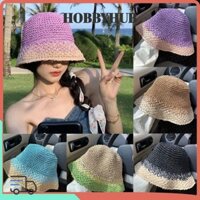 Mũ ngư dân HOBBYHUB, Mũ che nắng dệt tay chống tia cực tím, Mũ che nắng di động bằng ống hút du lịch