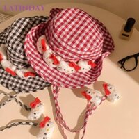 Mũ ngư dân LATINDAY Hello Kitty, Mũ chống nắng thoáng khí Hello Kitty, Quà tặng mũ xô hoạt hình chống tia cực tím Sanrio