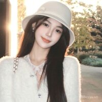 Mũ ngư dân len con gái phong cách Hepburn 100% mũ đội đầu khí chất thanh lịch phong cách Pháp cổ điển thu đông