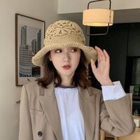 Mũ Ngư Dân, Mũ Len Đan Móc Cổ Điển Phong Cách Nhật Bản Thu Đông Cho Trẻ Em, Mũ Len