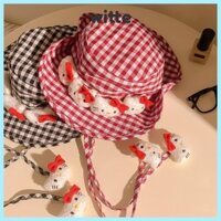 Mũ ngư dân WITTE Hello Kitty, Mũ chống nắng thoáng khí Sanrio, Quà tặng mũ xô Hello Kitty hoạt hình chống tia cực tím