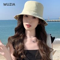Mũ ngư dân WUZIA, Dây chắn gió Mũ chống nắng hai mặt, Vành lớn bền bỉ Mũ nữ thoáng khí đi biển
