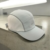 Mũ N.ike xám Pickleball vải dù phối nỉ cao cấp, Nón nam thể thao 5panel co giãn thoáng khí.