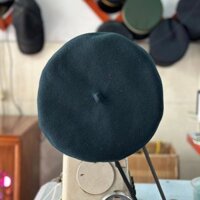 Mũ nồi beret bere bánh tiêu màu xanh
