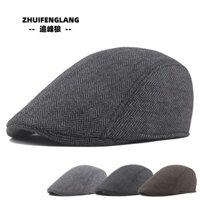 Mũ nồi beret mỏ vịt nam nữ Nón bere nồi Chất dạ Giữ ấm Cao cấp Mũ beret Trung niên Vintage Cổ điển