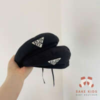 Mũ nồi cho bé trai bé gái, Mũ nón beret Chữ PADA đáng yêu nhiều màu có dây rút cho bé MN25