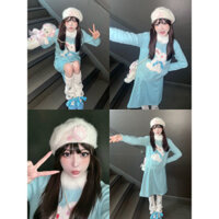 Mũ Nồi Màu Trắng Lông Thỏ Màu Trắng Cho Bé Gái Dễ Phối Dễ Thương Ngọt Ngào Xinh Xắn Đáng Yêu