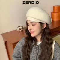 Mũ Nồi Nữ Nỉ MNN052, Nón Beret Nữ Phong Cách Cổ Điển