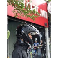 Mũ nón bảo hiểm 34 có 2 kính Zeus 613 đen bóng - Lưỡi trai  hàm - S