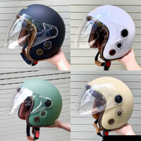 Mũ nón bảo hiểm 3/4 có kính chính hãng [ Free Ship ]