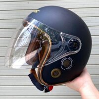 Mũ nón bảo hiểm 3/4 có kính chính hãng [ Free Ship ]