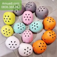 Mũ Nón bảo hiểm BMX basic - bản màu kẹo Lollipop - có vòng điều chỉnh