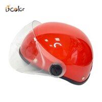 Mũ (nón) Bảo Hiểm Màu Đỏ Bóng Nửa Đầu Kính Chắn Gió B'color