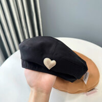 Mũ Nón Beret Bánh Tiêu Vải Mềm Trái Tim KK Lissu (Có Đóng Hộp)