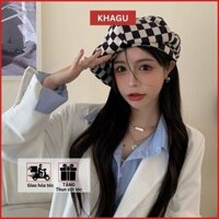 Mũ nón beret nồi bánh tiêu họa sĩ nữ Hàn Quốc KHAGU ulzzang đẹp mùa đông thời trang màu trắng, nâu, be, đen