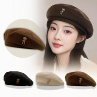 Mũ nón beret nồi bánh tiêu nữ Hàn Quốc AAA DANI ulzzang đẹp mùa đông thời trang màu trắng, nâu, be, đen