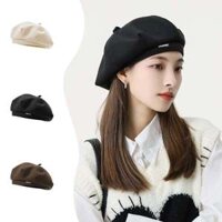 Mũ nón beret nồi bánh tiêu nữ Hàn Quốc AAA Dani ulzzang đẹp mùa đông thời trang màu trắng, nâu, be, đen