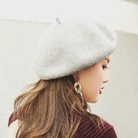 Mũ nón beret nồi bánh tiêu nữ LÀ GU phong cách họa sĩ  thời trang mùa đông - MBR011