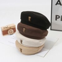 Mũ nón beret nồi bánh tiêu nữ Hàn Quốc Acantha&Rose ulzzang đẹp mùa đông thời trang màu trắng, nâu, be, đen