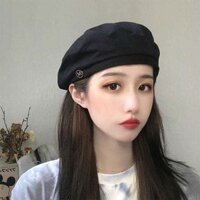 Mũ nón beret nồi bánh tiêu nữ Hàn Quốc LÀ GU Khăn Phụ Kiện phong cách newboy ulzzang đẹp mùa đông thời trang màu đen - MBR009