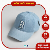 Mũ nón kết / lưỡi trai jean Mờ lờ bê thêu sắc nét
