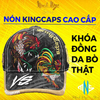 Mũ Nón kết Lưỡi trai thêu Song Kê Thương hiệu King Caps- Da Bò Thật- Hàng Vip