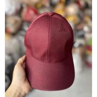 Mũ - Nón Kết Lưỡi Trai Trơn Nam Nữ - đỏ đô