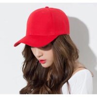 Mũ - Nón Kết Lưỡi Trai Trơn Nam Nữ - đỏ