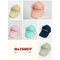 Mũ Nón Lưỡi trai Champion, Logo thêu nổi, Nón kết Champion - Hàng xuất dư Chính hãng